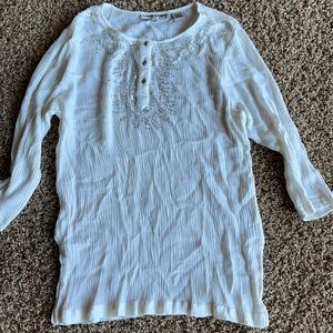 White Beaded Blouse